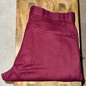 *SALE* Fabletics Men's High Side Chino Pants (Oxblood, Classic Fit, 29Wx32L)